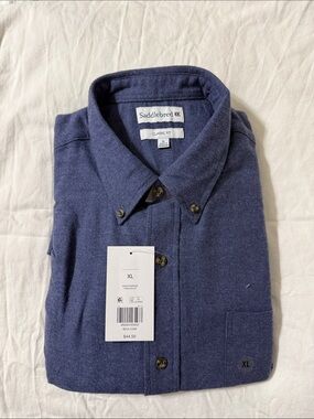 Saddlebred Button-Down Shirt in Heather Blue
